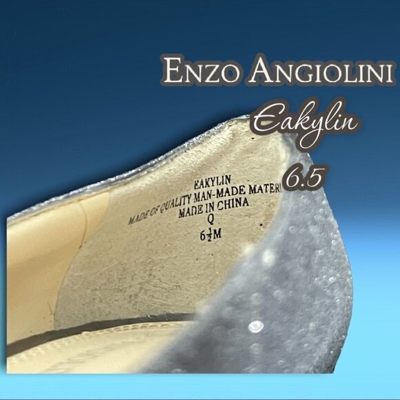Enzo Angiolini Eakylin Sparkling Metallic Silver Platform Heels Size 6.5 - Picture 15 of 16